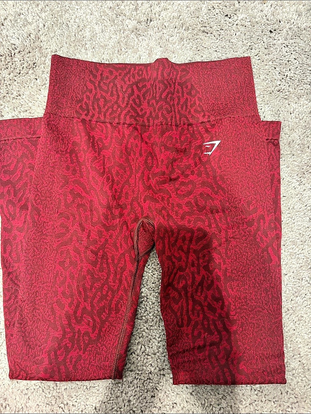 Gymshark Adapt Animal Seamless Leggings Red Medium